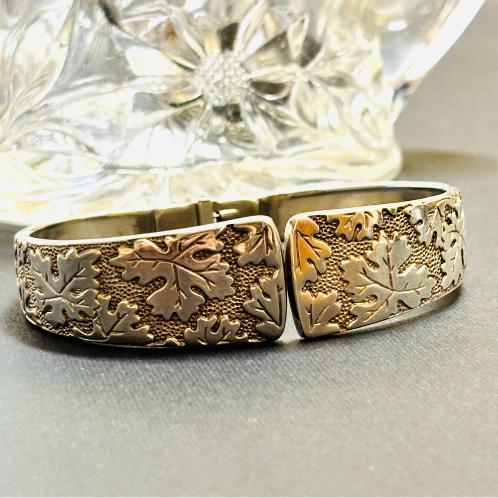 Artesian Sterling Silver Hinged Fork Bracelet Handmade 46 grams - Picture 2 of 7